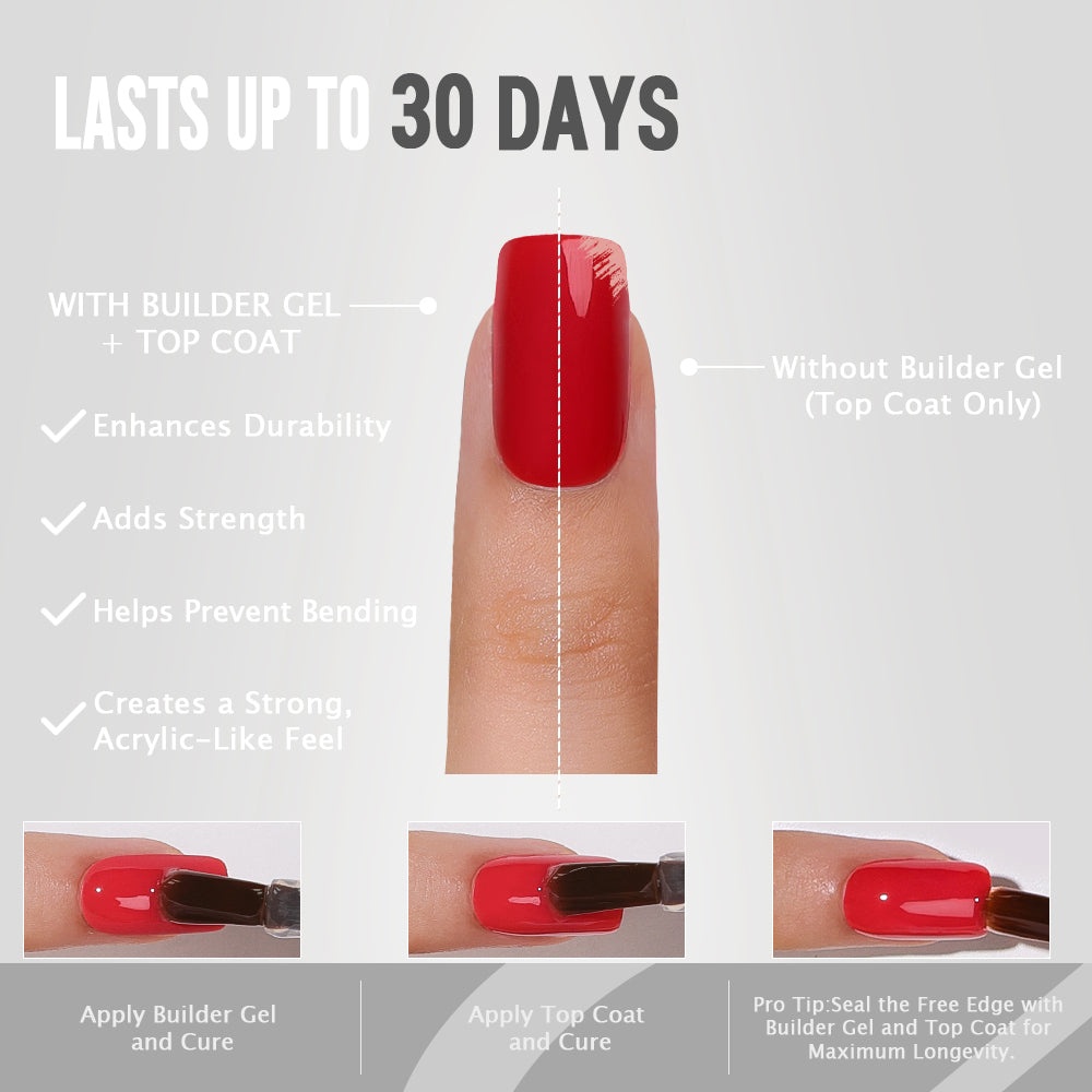 ProTips medium square nails in The Red Edit style