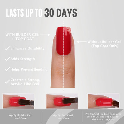 ProTips medium square nails in The Red Edit style