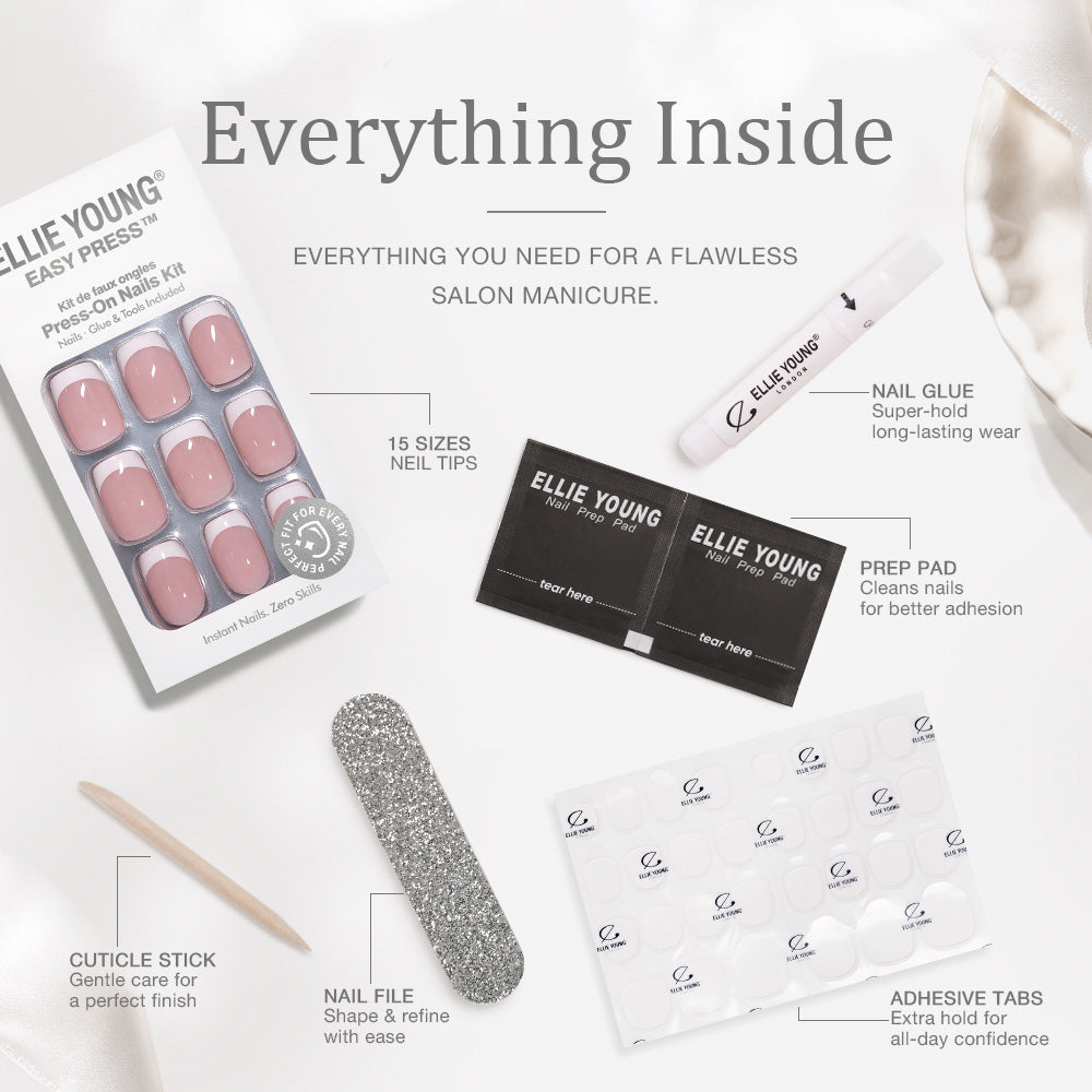 Retro Darling short almond false nails