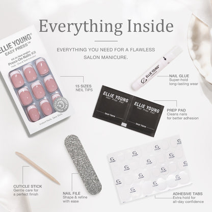 Retro Darling short almond false nails
