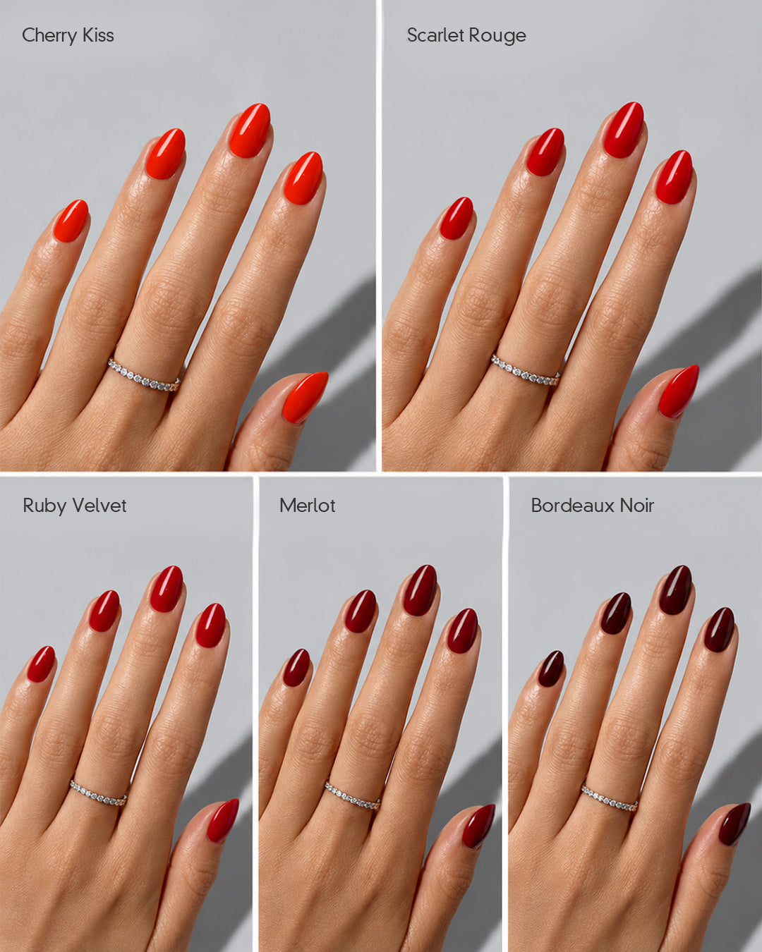 ProTips The Red Edit press-on nail set in a short almond shape