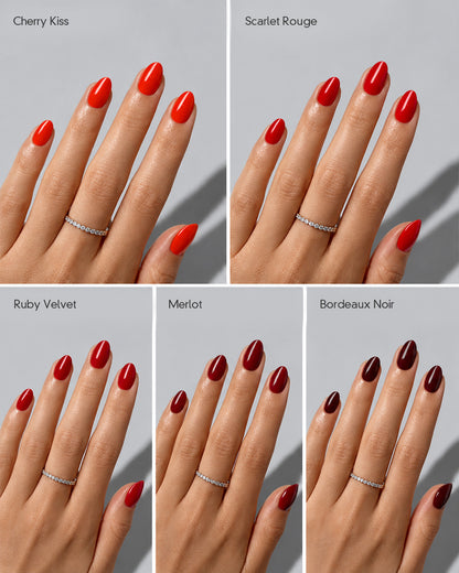 ProTips The Red Edit press-on nail set in a short almond shape