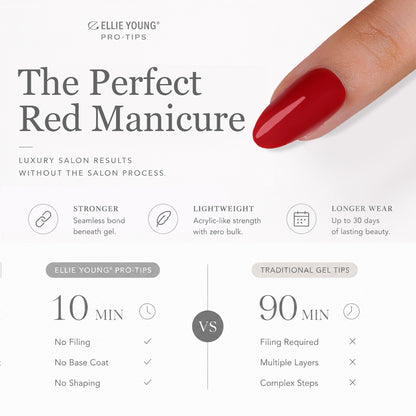 The Red Edit almond nail style for a polished manicure