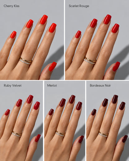 The Red Edit medium square press-on nails by ProTips