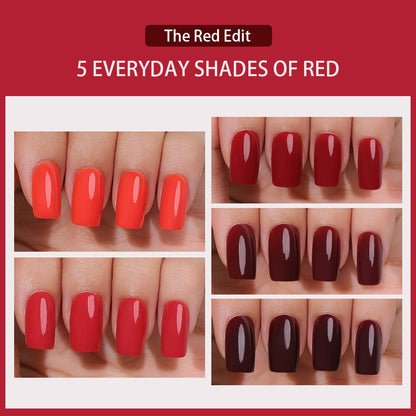 ProTips red square nail set for an at-home manicure