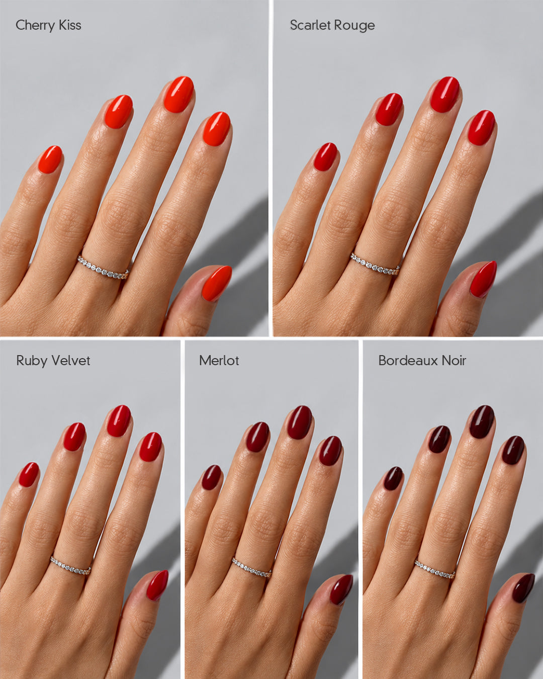 The Red Edit short oval press-on nails by ProTips
