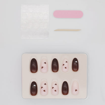 Brown little heart | Medium Oval