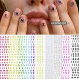 NS Colourful letter nail art stickers