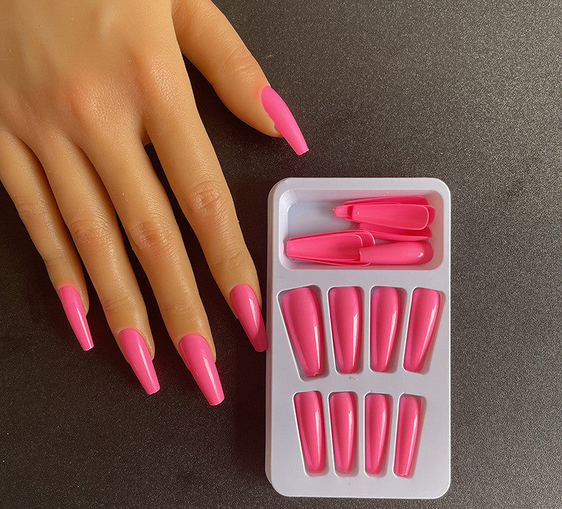 Glossy Solid Colour Ballerina Nails