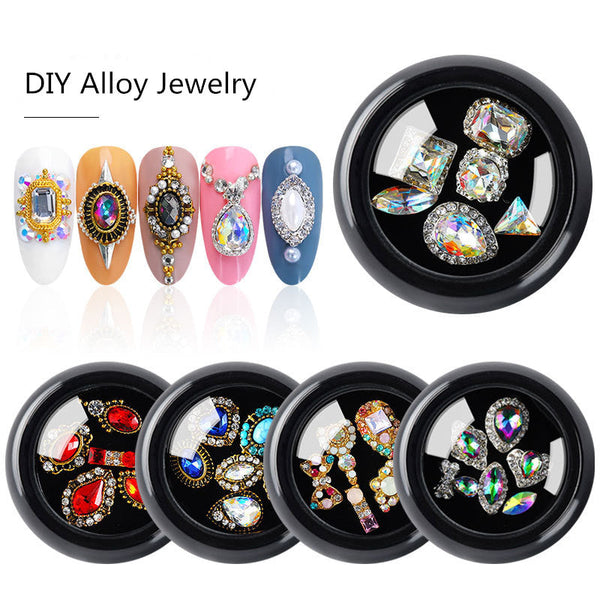 6PCS/Box Nail Alloy Jewelry