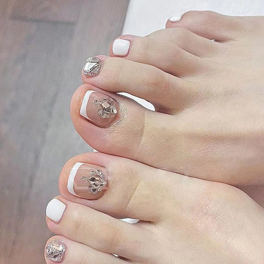Gem French Tip  | Toenail