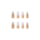 Ombre White French Tip Ballerina Nail