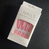 Solid Matte Colour Long Ballerina Nails