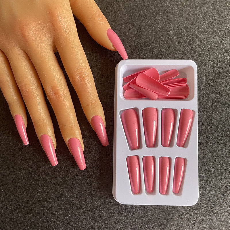 Glossy Solid Colour Ballerina Nails